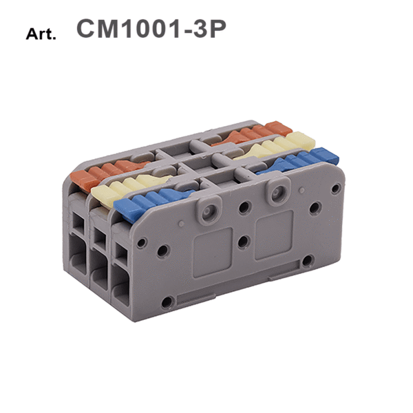 Morsetto/connettore attacco rapido a leva 3 POLI