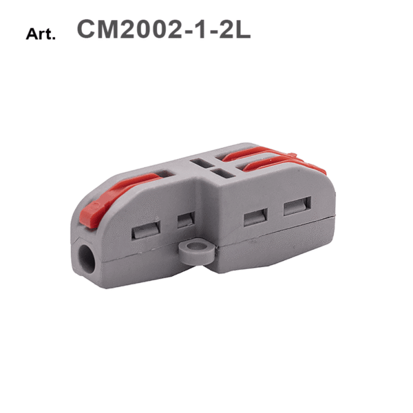 Morsetto/connettore attacco rapido a leva 1-2 POLI (modulare componibile) - laterale SX