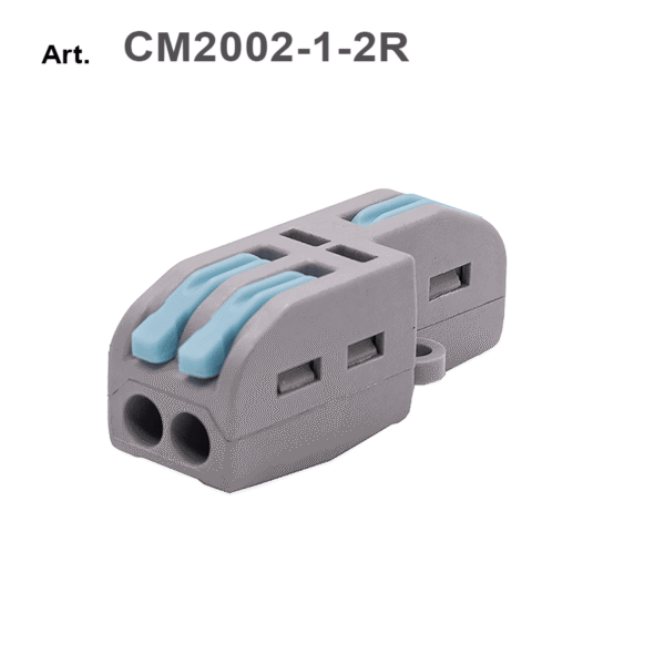 Morsetto/connettore attacco rapido a leva 1-2 POLI (modulare componibile) - laterale DX