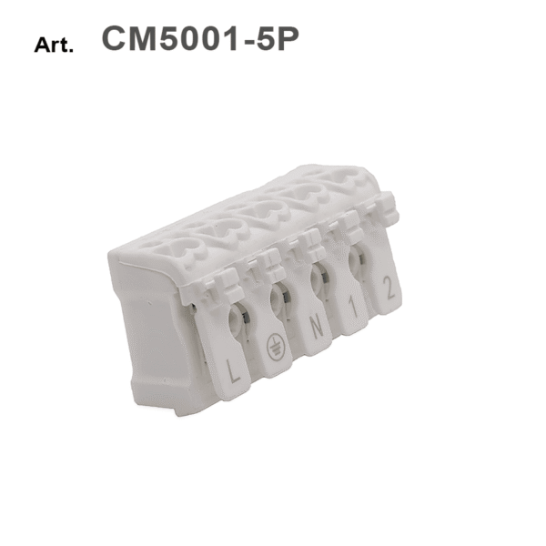 Morsetto/connettore attacco rapido Plug-In (a molla)  5 POLI