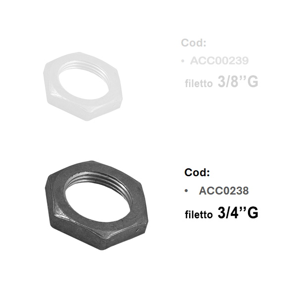 Dado 3/4"G in alluminio