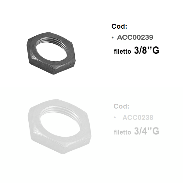 Dado 3/8"G in alluminio