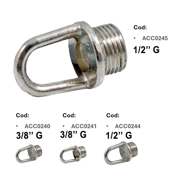 Raccordo di sospensione 1/2"G con foro passante
