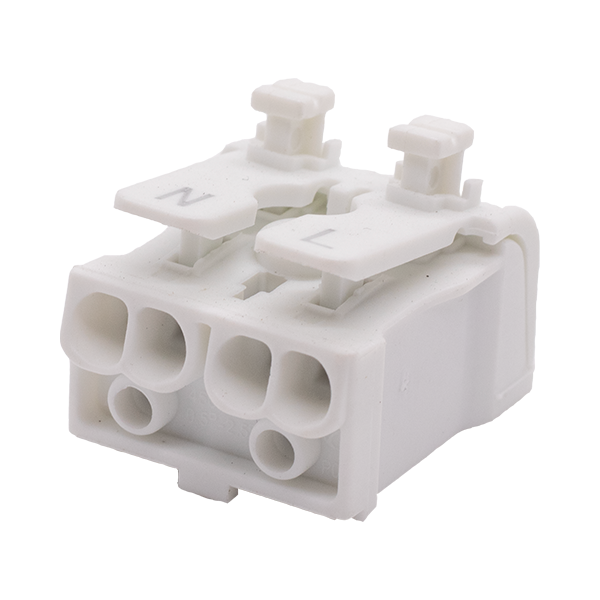 Morsetto/connettore attacco rapido Plug-In (a molla)  2 POLI