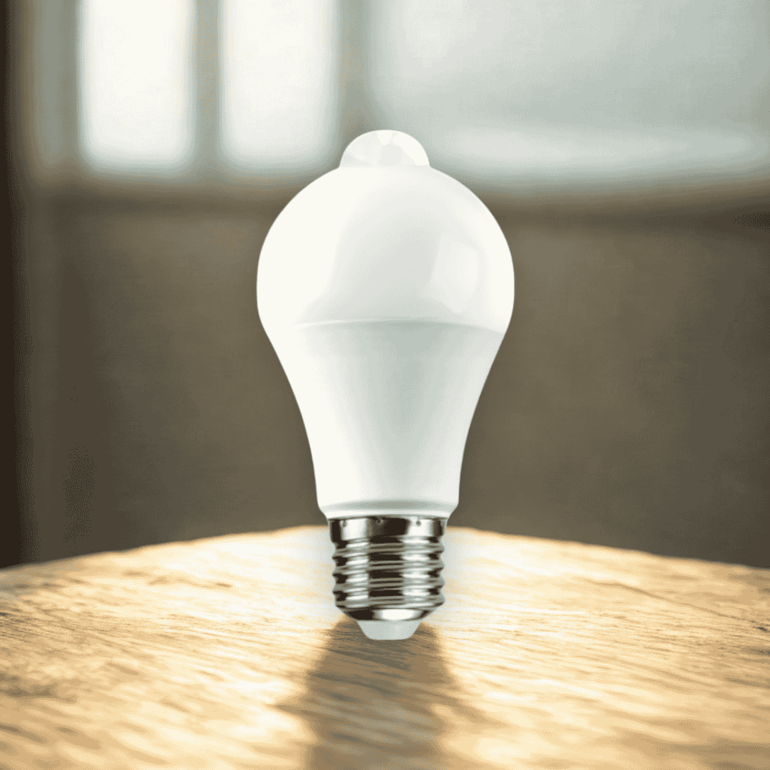 lampadina led e27 con sensore movimento pir e crepuscolare 4000k