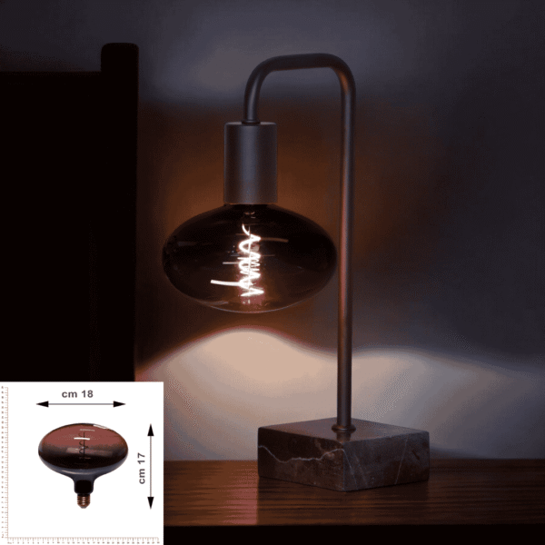 Lampadina LED decorativa E27 4W dimmerabile in vetro viola e nero – 3000K