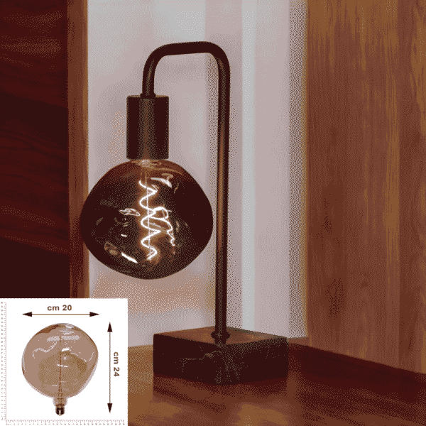 Lampadina LED decorativa E27 4W dimmerabile vetro ambrato con spirale luminosa – 3000K