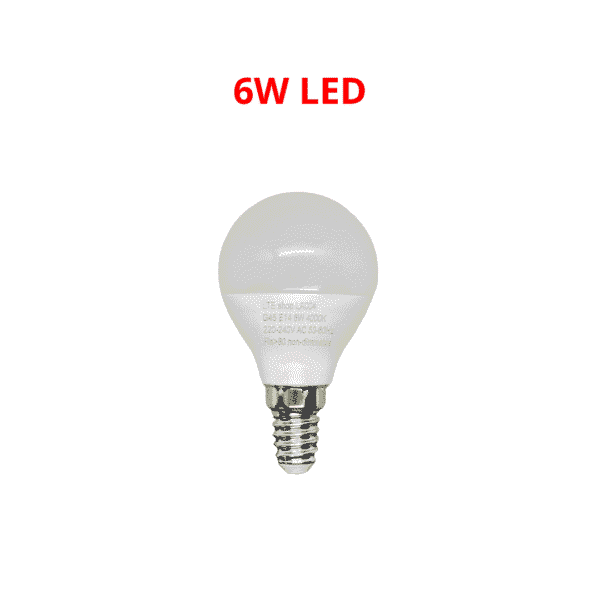 Lampadina LED E14 6W tonda 4000K