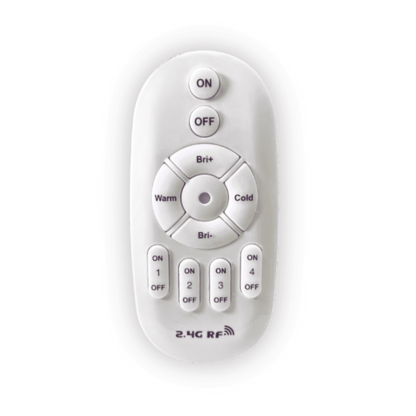 telecomando per controllo fino a quattro 4 lampadine led dimmerabili e temperatura colore