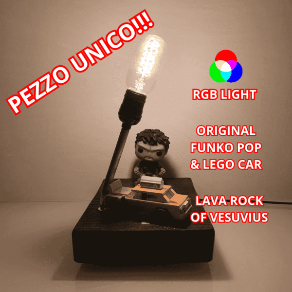 Lampada Artistica con Hulk Funko Pop Originale e taxi LEGO – LED RGB con Telecomando