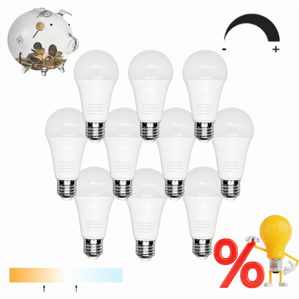 Confezione da 10 lampadine LED E27 12W dimmerabili